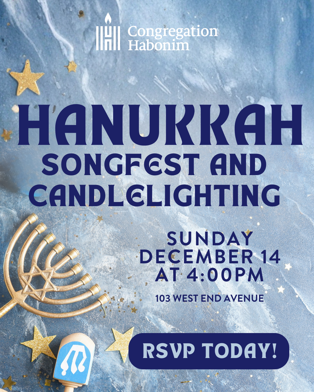 Hanukkah Songfest & Candlelighting at Congregation Habonim